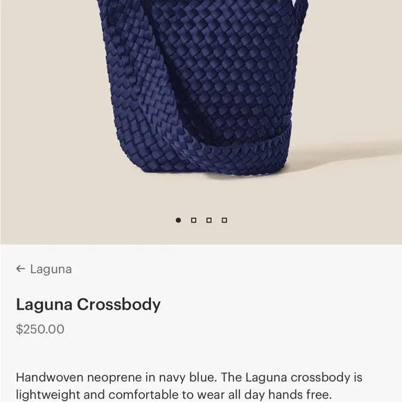 Naghedi Blue Quilted Crossbody Bag - Picture 2 of 4